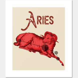 Aries ))(( Astrological Sign Zodiac Constellation Design Posters and Art